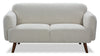 Sadie 63\" Fabric Loveseat with Rubberwood Legs – Beige