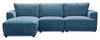 Voyage Modular 3-Piece Right-Facing Fabric Sectional with Removable Back Cushions – Blue