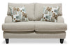 Nofia Chenille Loveseat - Linen