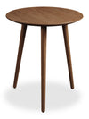 Viola 20\" Modern Round End Table – Brown Walnut