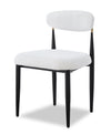 Capri Boucle Fabric Side Dining Chair – White