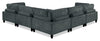 Lounge 5-Piece Chenille Modular Sectional – Grey