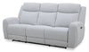 Reign 87\" Bronco Stone Grey Fabric Power Reclining Sofa with USB Port