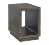 Avalon 16” Modern Solid Wood Chairside Table with Shelf - Brown