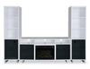 Ignatius Modern 3-Piece Entertainment Centre with Electric Fireplace and Storage for TVs up to 70\"- White