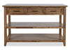 Nathan 50\" Rustic Sofa Table with Storage and Shelf - Light Brown