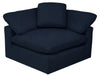 Eclipse Modular 38\" Linen-Look Fabric Armless Chair with Reversible Feather Down Cushions - Navy Blue