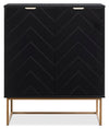 Lottie 28.5\" 2-Door Accent Cabinet - Glossy Black