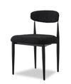 Capri Boucle Fabric Side Dining Chair – Black