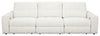 Scott Living Elevate Modular 115\" Chenille Fabric Sofa with Power Sliding Chairs and USB Ports - Beige