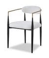 Capri Boucle Fabric Accent Dining Chair – White