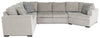 Legend 3-Piece Right-Facing Chenille Cuddler Sleeper Sectional - Platinum