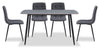 Arlo 5-Piece Dining Set - Charcoal