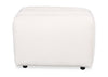 Cove 27\" Chenille Fabric Ottoman – Taupe