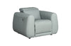 Gianna 40\" Spa Blue Genuine Leather Power Reclining Chair with Power Headrest and USB Port