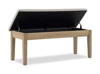 Cove Dining Bench with Cushion Fabric Seat, Lift Top Storage, 46
