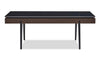 Juno 48\" Modern Coffee Table with Sintered Stone Top - Black