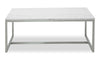 Sampson 46\" Modern Marble Coffee Table - White