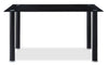 Onyx Dining Table with Glass Top, 55\"W - Black