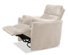 Remi 38\" Fabric Swivel Glider Power Reclining Chair with USB ports – White