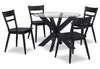 Remi 5-Piece Ladderback Dining Package - Black