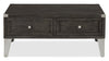 London 42\" Industrial Coffee Table – Grey Wood Finish and Silvery Metal Legs