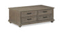 Winston 48\" Rustic Coffee Table with Storage - Light Brown with Driftwood Finish