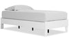 Wolf Platform Bed for Kids, White - Twin Size