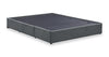 Amos Charcoal Upholstered Storage Bed with Channel Headboard - Queen
