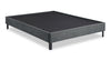 Amos Charcoal Upholstered Platform Bed with Channel Headboard - Queen
