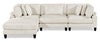 Lounge 4-Piece Chenille Modular Sectional with Ottoman – Beige