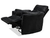 Remi 38\" Fabric Swivel Glider Power Reclining Chair with USB Ports – Charcoal