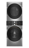 Whirlpool Front-Load Laundry Tower with 5.2 Cu. Ft. Washer and 7.4 Cu. Ft. Electric Dryer - Silver - YWEF5727TR