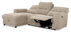 Meadow 2-Piece Left-Facing Taupe Chenille Fabric Power Reclining Sectional with Storage Chaise