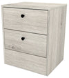 Hart Bedside 2-Drawer Nightstand, 18.4\"W x 22.2\"H, Made in Canada - White