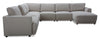 Voyage Modular 7-Piece Right-Facing Fabric Sectional with Console and Removable Back Cushions – Beige