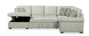 Haven 4-Piece Chenille Left-Facing Sleeper Sectional - Seafoam