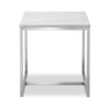 Sampson 20\" Modern Marble End Table - White