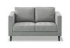 Metro 57\" Fabric Loveseat with Tufted Seat Cushions and Reversible Back Cushions - Grey
