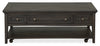 Hanson 50” Traditional Pine Coffee Table with Storage and Casters - Graphite