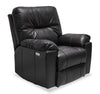Canadian Made Dawson 40\" Genuine Leather Power Reclining Chair with USB Port - Black