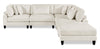 Lounge 5-Piece Chenille Modular Sectional with Ottoman – Beige