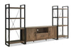 Alvin 66\" Modern 3-Piece Entertainment Centre with Storage and Cable Management for TVs up to 70\"- Hazelnut
