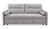 Shadow 82.5\" Linen-Look Fabric Sleeper Sofa with Storage and Two Armrest Pillows - Grey