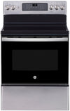 GE 5 Cu. Ft. Electric Range with True European Convection and Air Fry - Stainless Steel - JCB840STSS