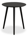 Viola 20\" Modern Round End Table – Black Ash
