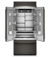 KitchenAid 36\" 20.8 Cu. Ft. French Door Bottom Mount Refrigerator - Black Ore - KBFN536SBE