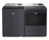 Maytag 6.0 Cu. Ft. Smart Top-Load Washer and 7.4 Cu. Ft. Front Load Electric Dryer - Midnight Steel