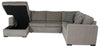 Legend 4-Piece Left-Facing Chenille Sleeper Sectional - Platinum