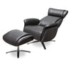 Vega Leath-Aire® Swivel Reclining Chair and Footrest - Grey